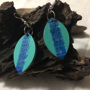 Hand Painted Abstract Earrings